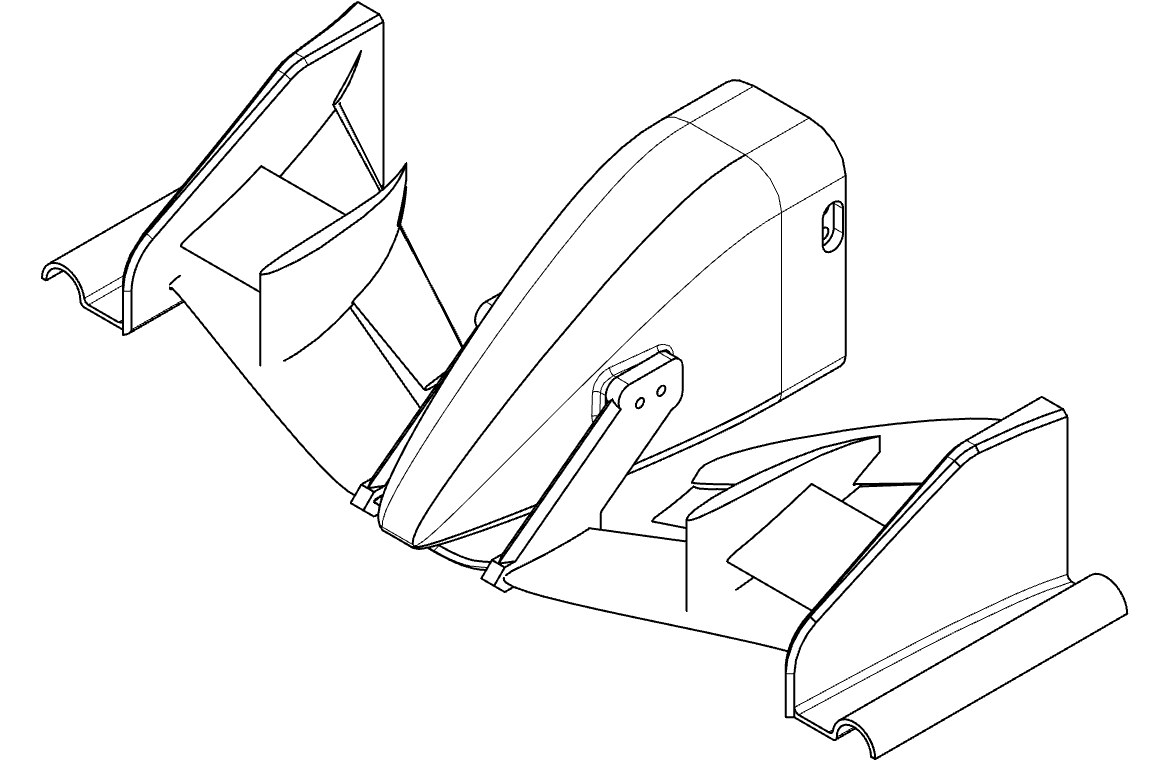 Technical drawing of the front wing